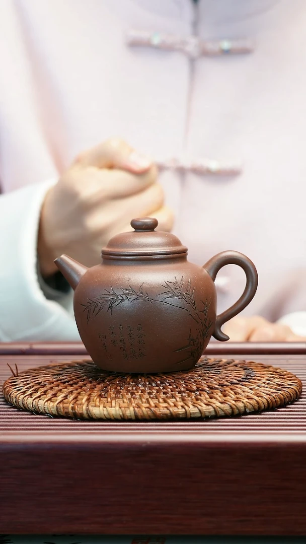 茶壶紫砂底槽清  大彬圈扭  200cc