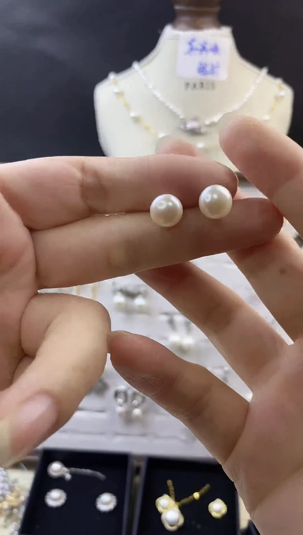 合金耳饰淡水珍珠155