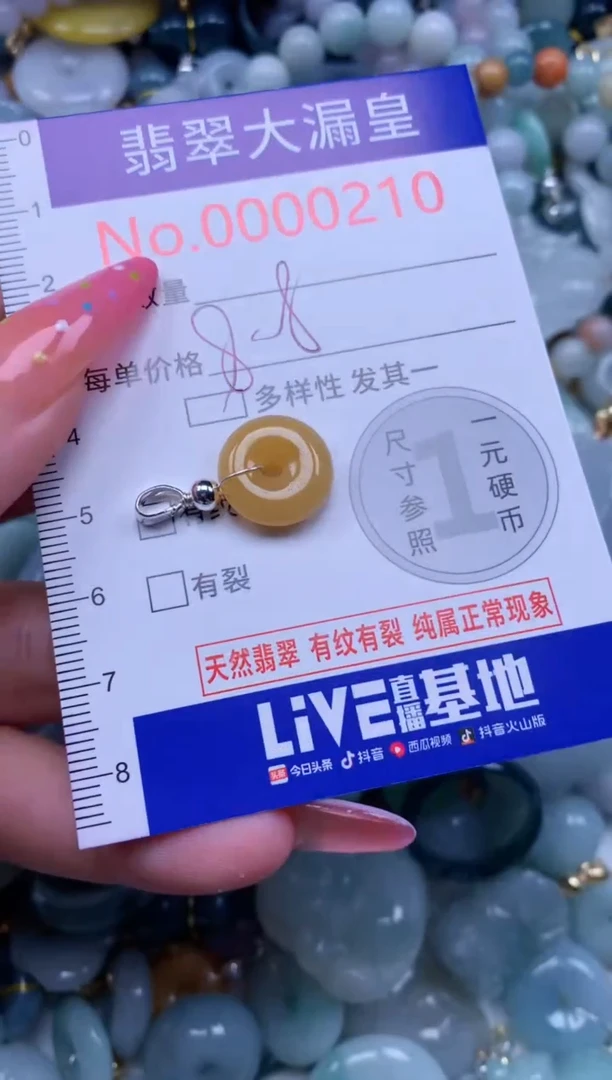 翡翠未镶嵌吊坠(不含链)0210