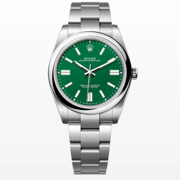 全新未使用 Rolex/劳力士 校长/124300恒动/41表径赌桌绿/2025年