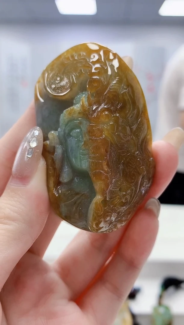 未镶嵌定制翡翠4917jw-毛货挂件49