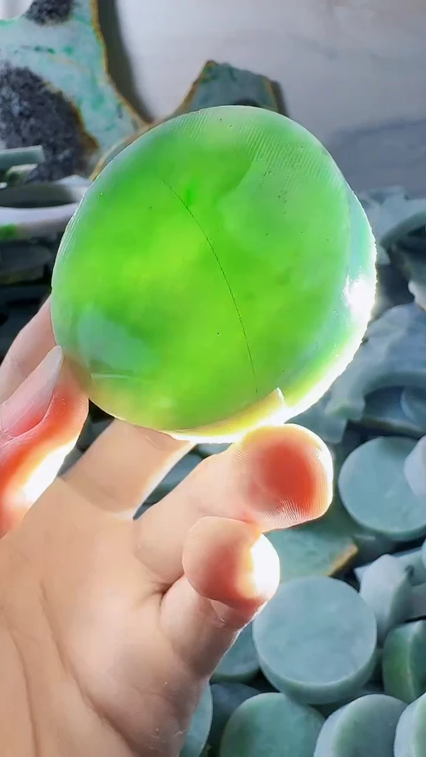 翡翠裸石缅甸翡翠A货文8890