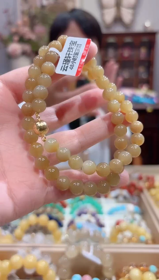 颈饰银S925镶嵌和田玉设计款珠串