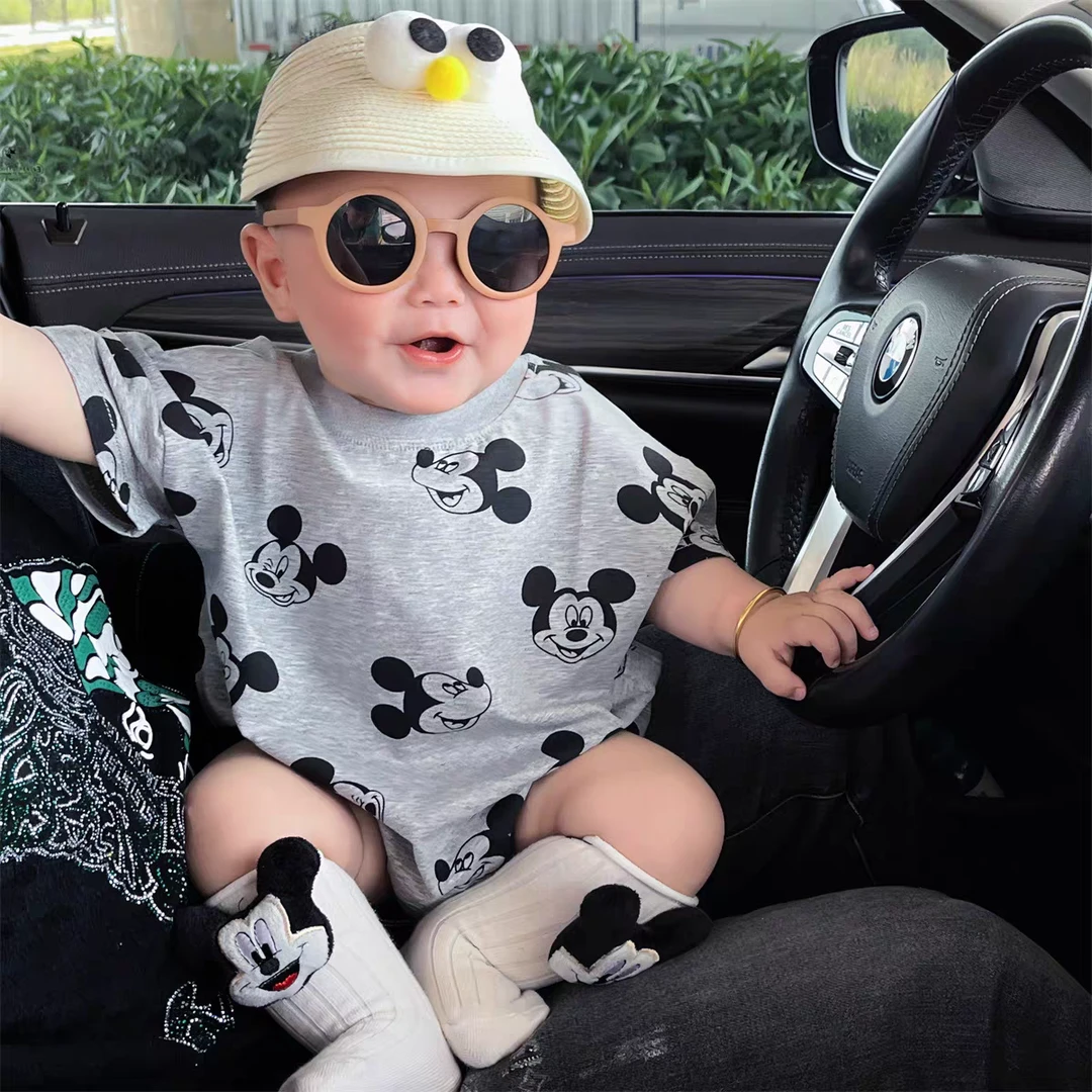 新生儿短袖三角哈衣夏装婴幼儿包屁衣网红超萌韩版洋气宝宝连体衣