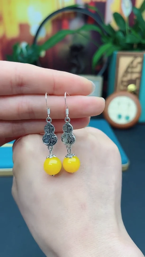 玛瑙/玉髓耳饰银S925镶嵌222000