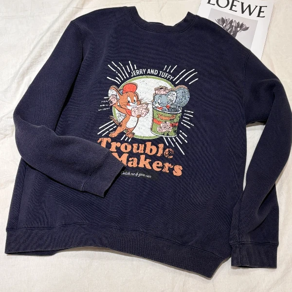 chalan 冬款新款圆领米老鼠加绒加厚长袖卫衣H25D01101