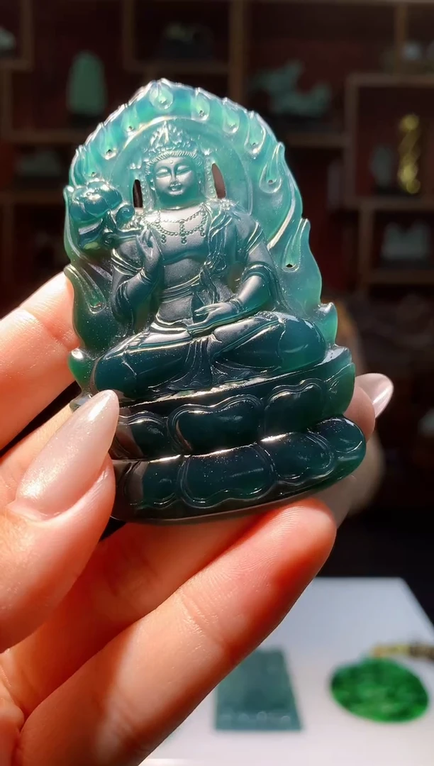 定制翡翠未镶嵌1095hm-毛货挂件45