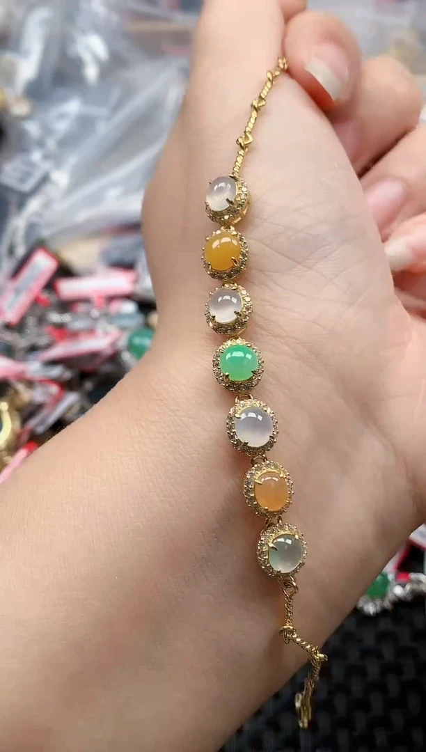 银S925镶嵌戒指翡翠天然A货缅甸翡翠