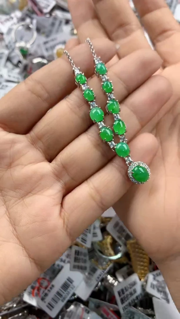 银S925镶嵌戒指翡翠101010---2