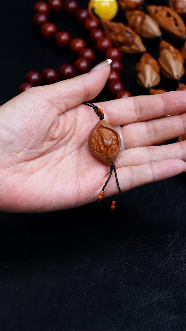 橄榄核吊坠小*猫21佛手单籽