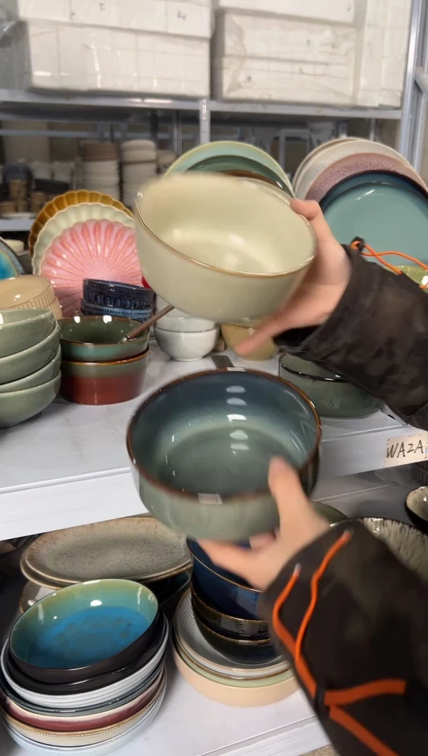 陶瓷外贸尾货瑕疵满20包邮X2 大号米饭碗组合