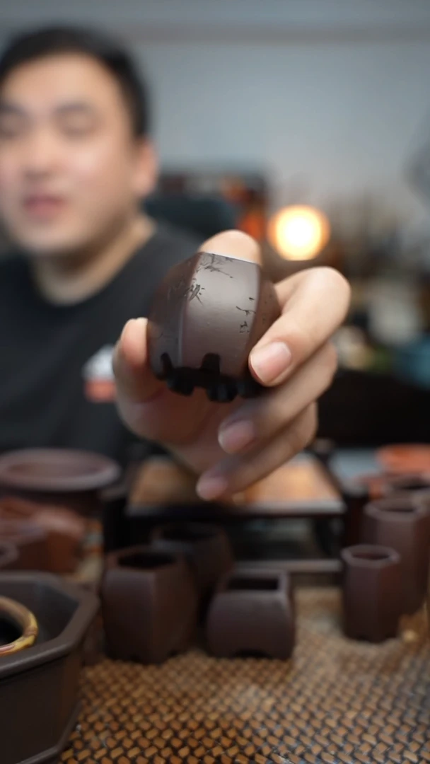 紫砂花盆小*旗長木軒精品紫砂