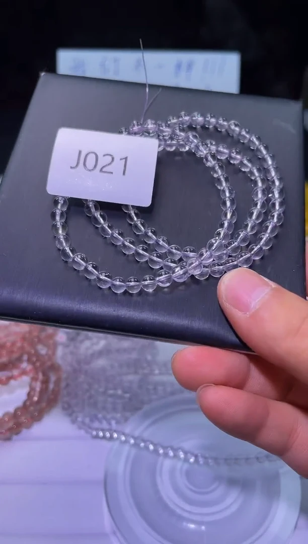 水晶手串未镶嵌J021-5mm玻利维亚紫水晶多圈-多样性发其一