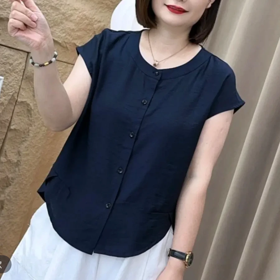 夏季爆款新款显瘦休闲洋气宽松衬衫上衣女