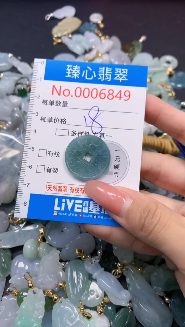 翡翠未镶嵌颈饰6849