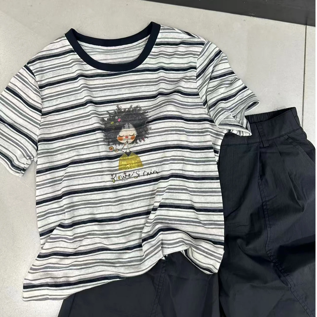 1988 STUDIO•【爆炸头女孩】面料很舒服的条纹T恤