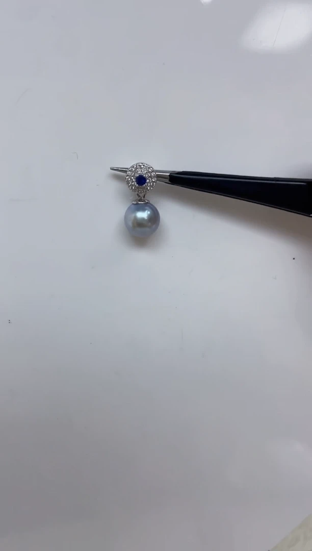 海水珍珠银S925镶嵌颈饰
