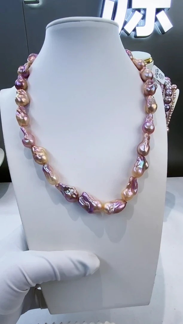 项链未镶嵌淡水珍珠Y淡水巴洛克项链