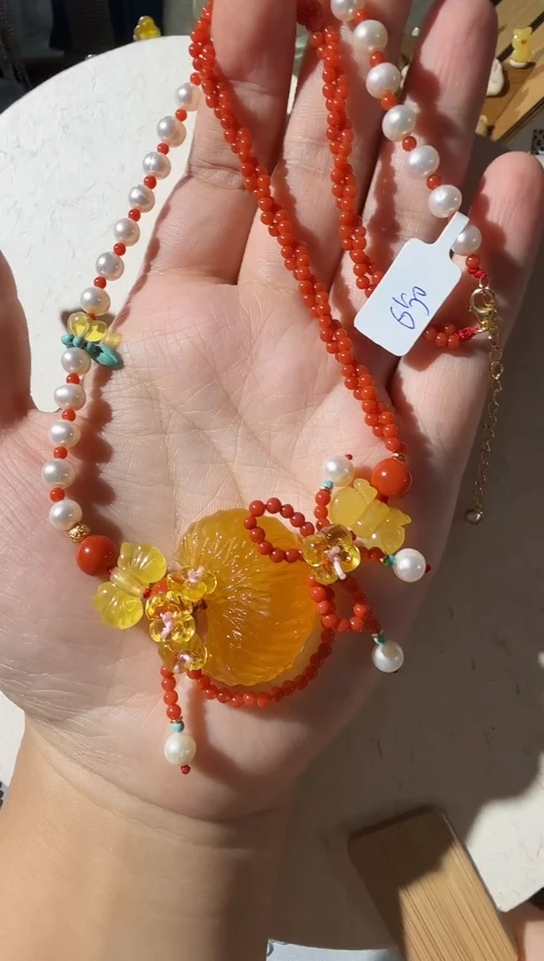 【闪购商品】蜜蜡项链未镶嵌蜜蜡橘子项链
