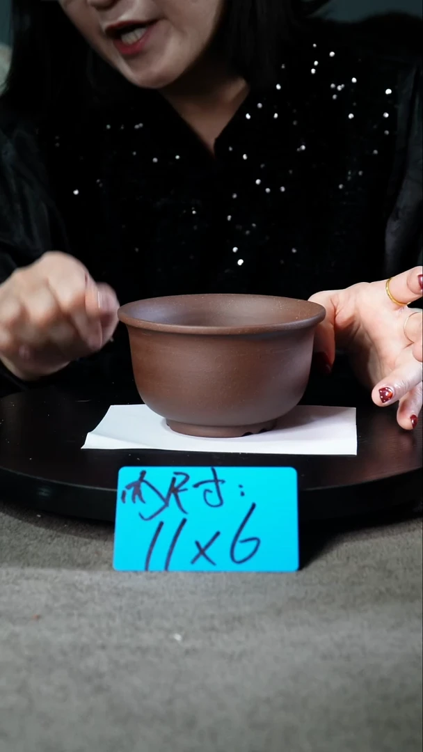 宜兴紫砂花盆小盆