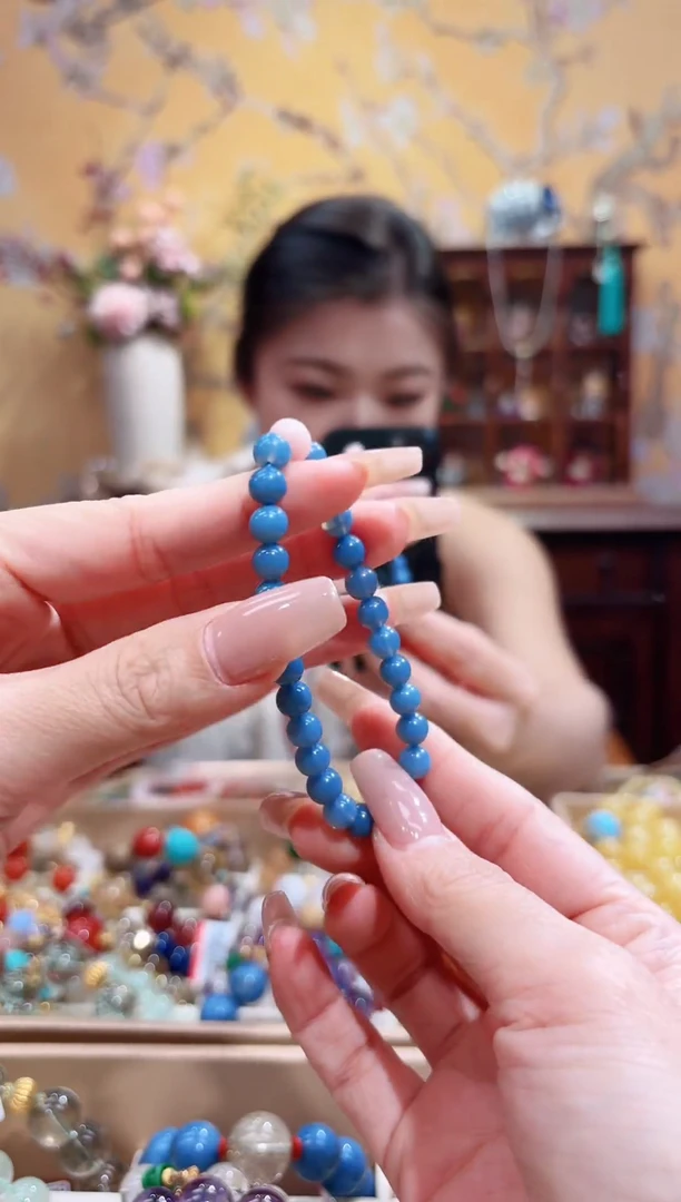 无无设计款珠串蓝色