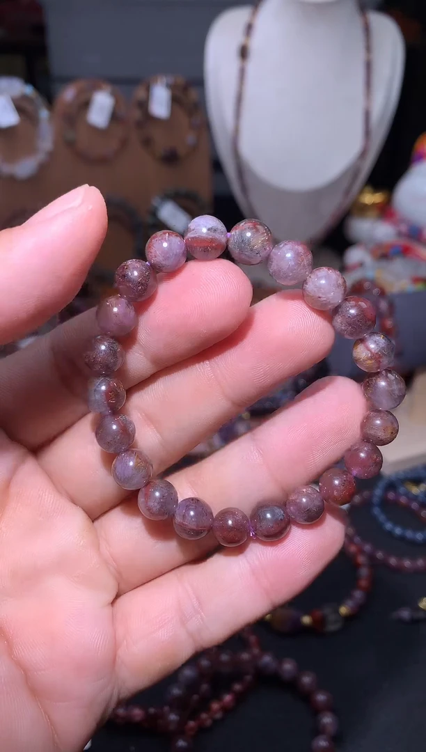 未镶嵌珠宝半成品水晶极光四色圆珠手串