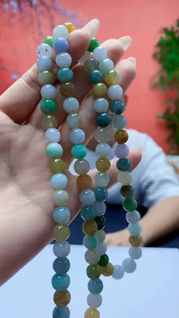 未镶嵌定制翡翠4917ty-毛货珠链20