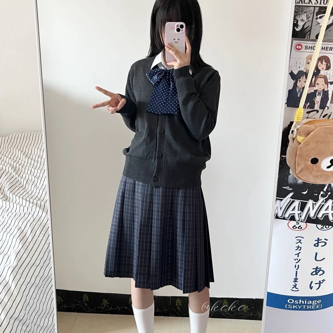 【55cm格裙】梨谱熊原创格裙正版学院jk制服秋冬校供感半身裙JK长裙