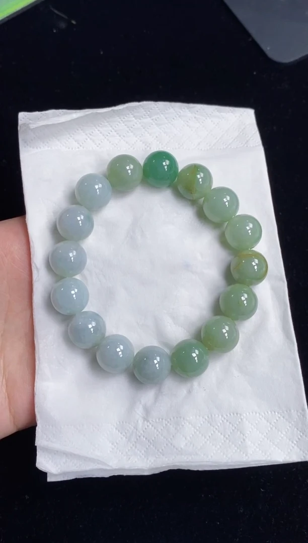 未镶嵌手串翡翠204号链接天然缅甸翡翠A货一物一证