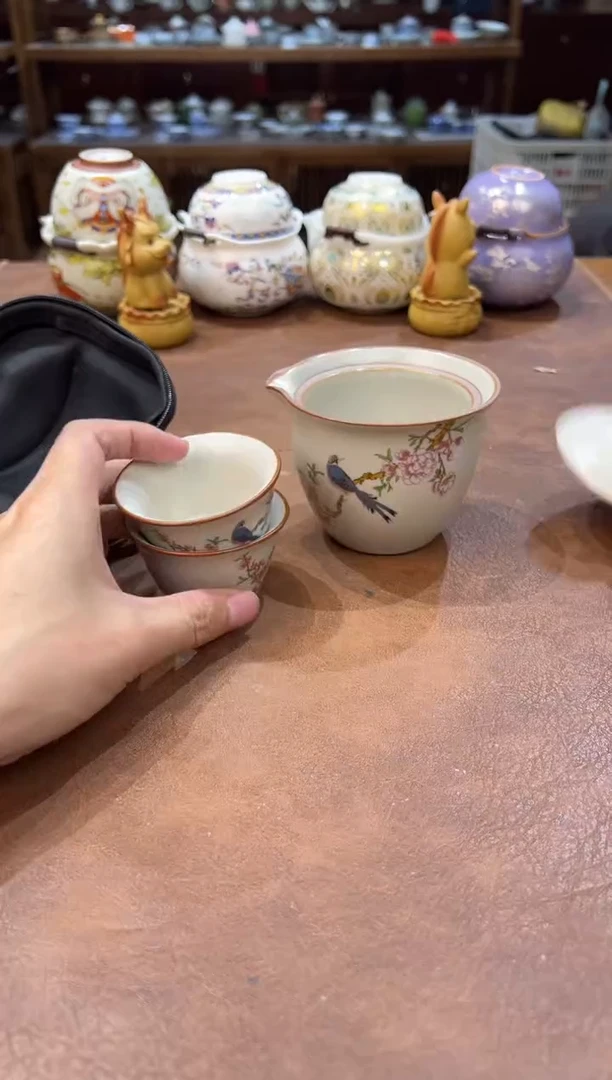 真的很便宜会开片的旅行茶具