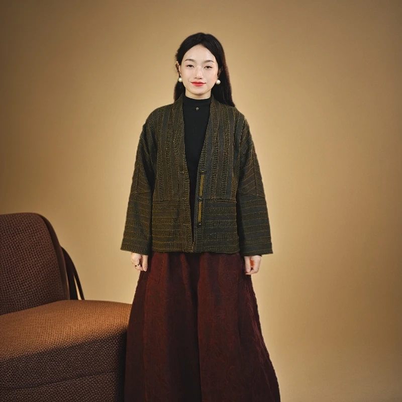 100姆米柞蚕丝''黄金蚕''双面穿外套A-105-25029