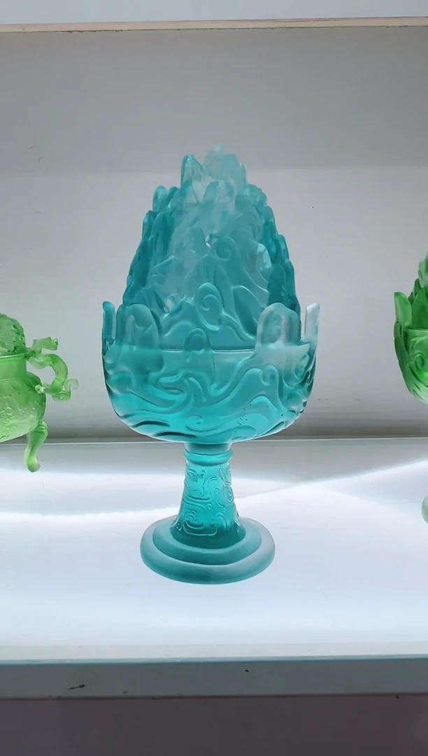 手工艺品琉璃古法琉璃博山炉