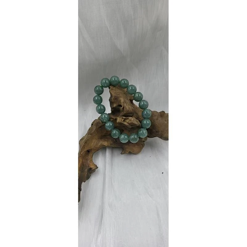 翡翠老蓝水圆珠手串男女同款~