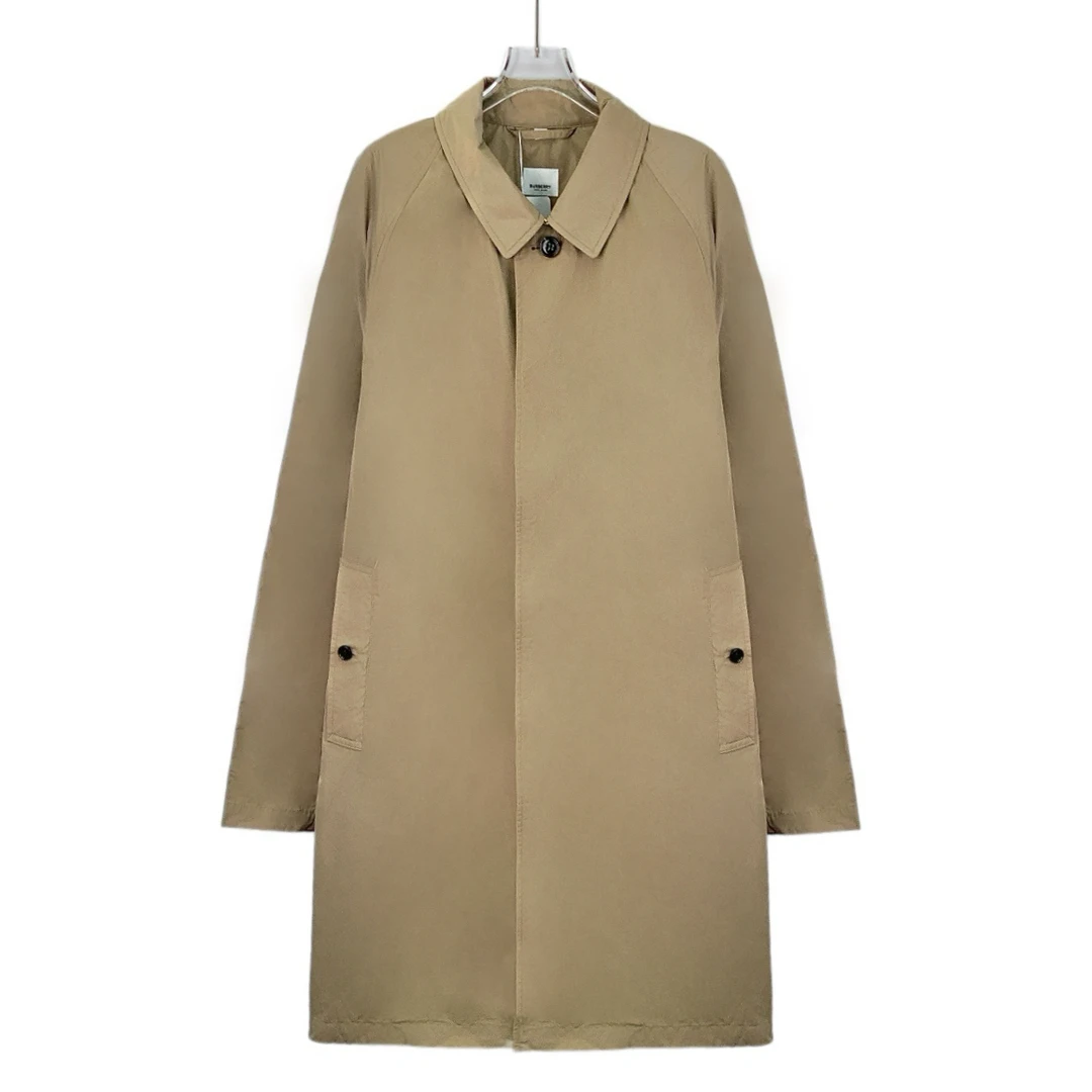 99新 BURBERRY/博柏利 hm0606 棕色翻领大衣外套