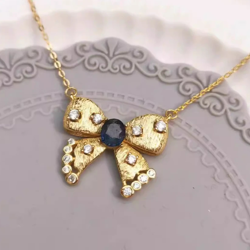 合金项链 【Liz璇子】蝴蝶结项链H25885无鉴赏期