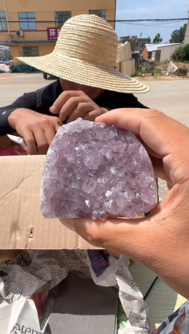 水晶手链未镶嵌天然紫晶洞27