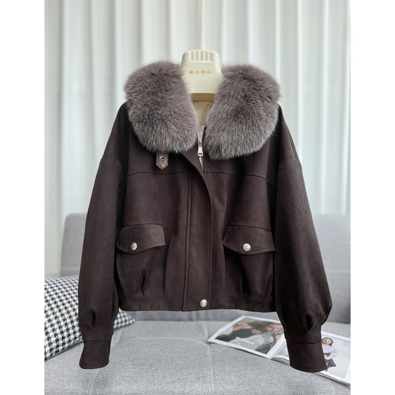 时尚优雅高档派克棉服外套冬季新款2025大毛领加厚上衣外套