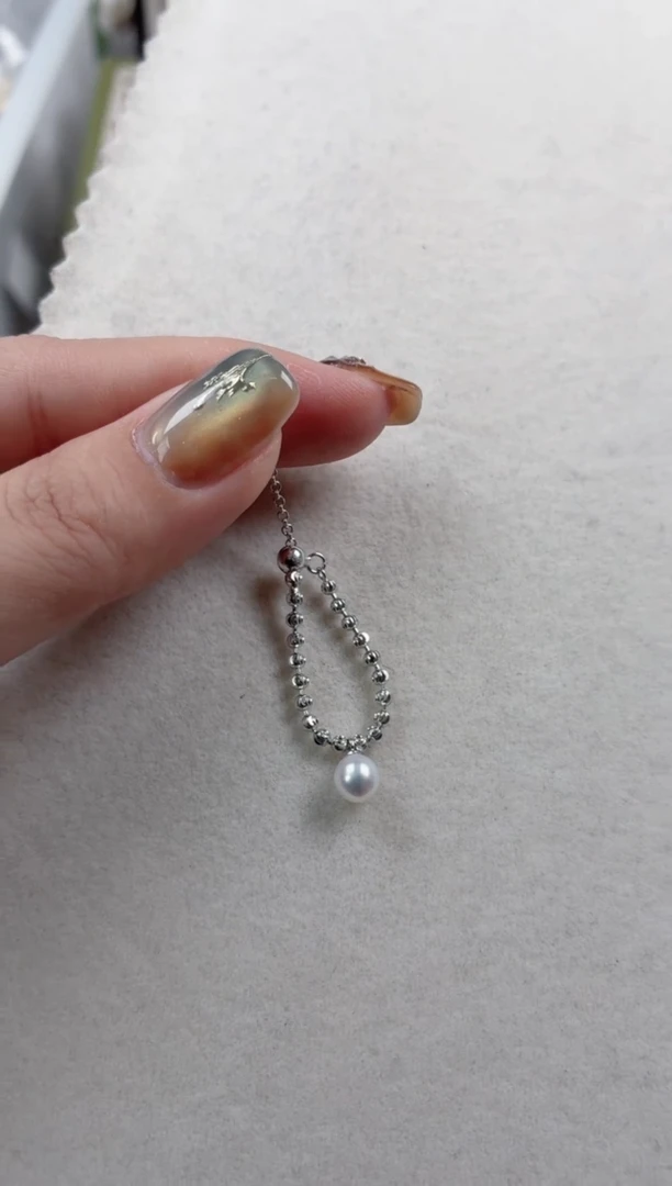 银S925镶嵌戒指淡水珍珠E610