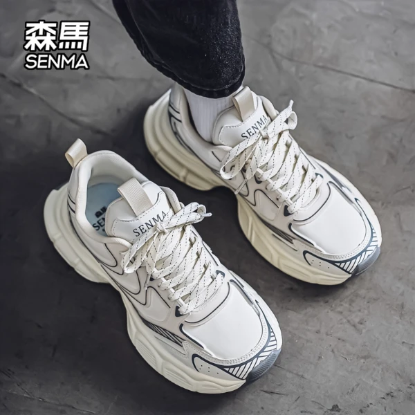 SENMA/森马秋季老爹鞋厚底休闲运动鞋百搭增高男鞋潮流时尚鞋子男