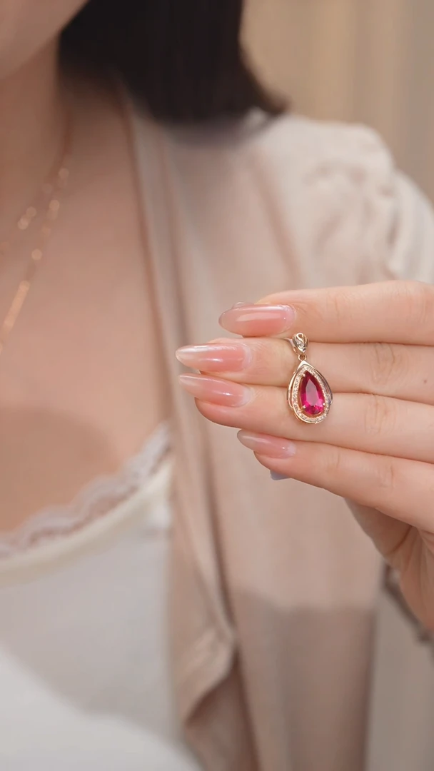 吊坠不含链18K金镶嵌碧玺（1.59ct）@@S2804