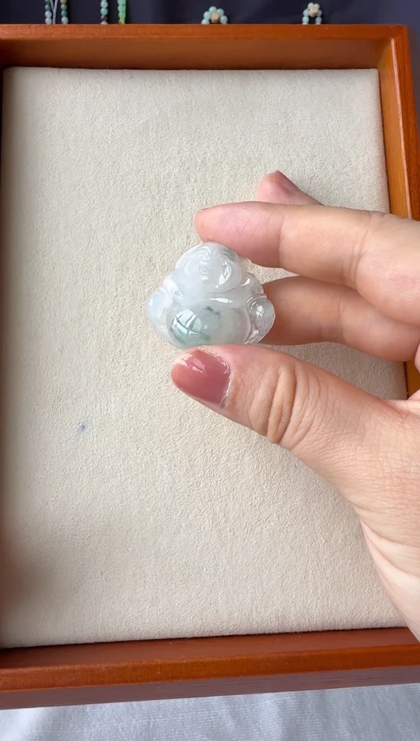吊坠(不含链)未镶嵌翡翠缅甸a货糯冰佛公