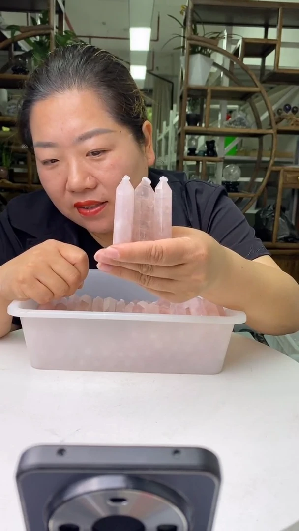 柱子未镶嵌水晶粉水晶柱子（3）个装多样性发货