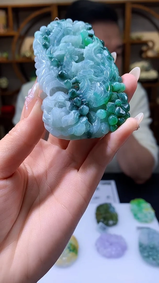 【闪购商品】定制翡翠未镶嵌8005jj-毛货挂件83