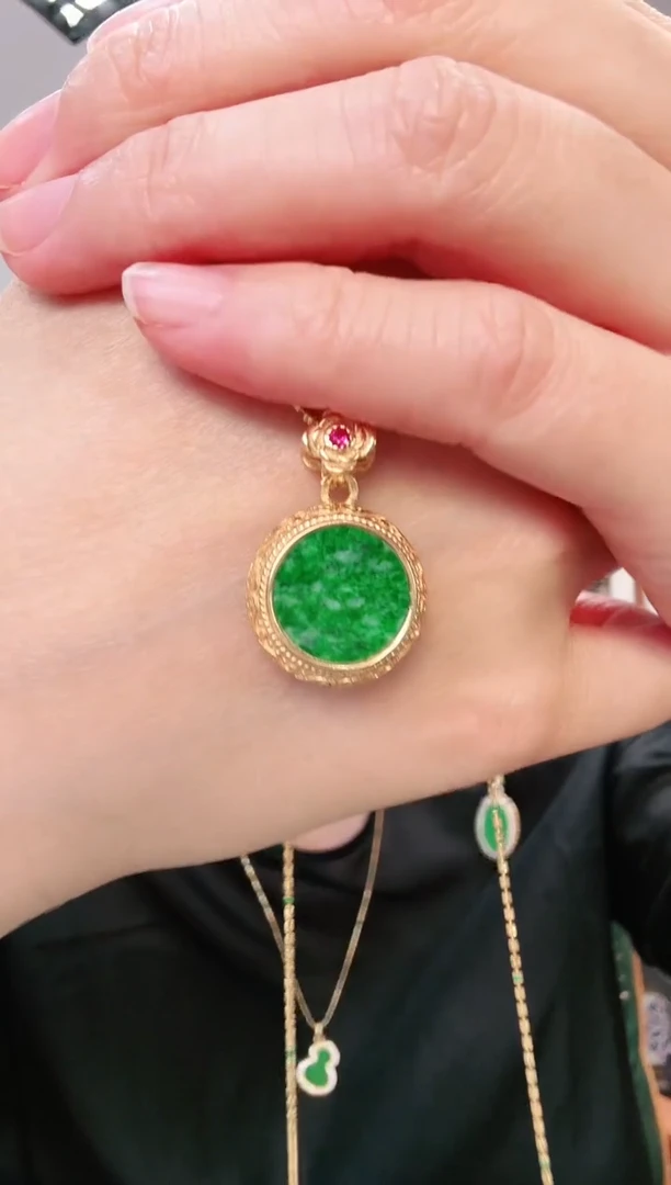 【闪购商品】翡翠颈饰银S925镶嵌吊坠