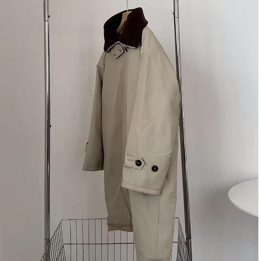 清2210中长款机车棉服no.退no.换