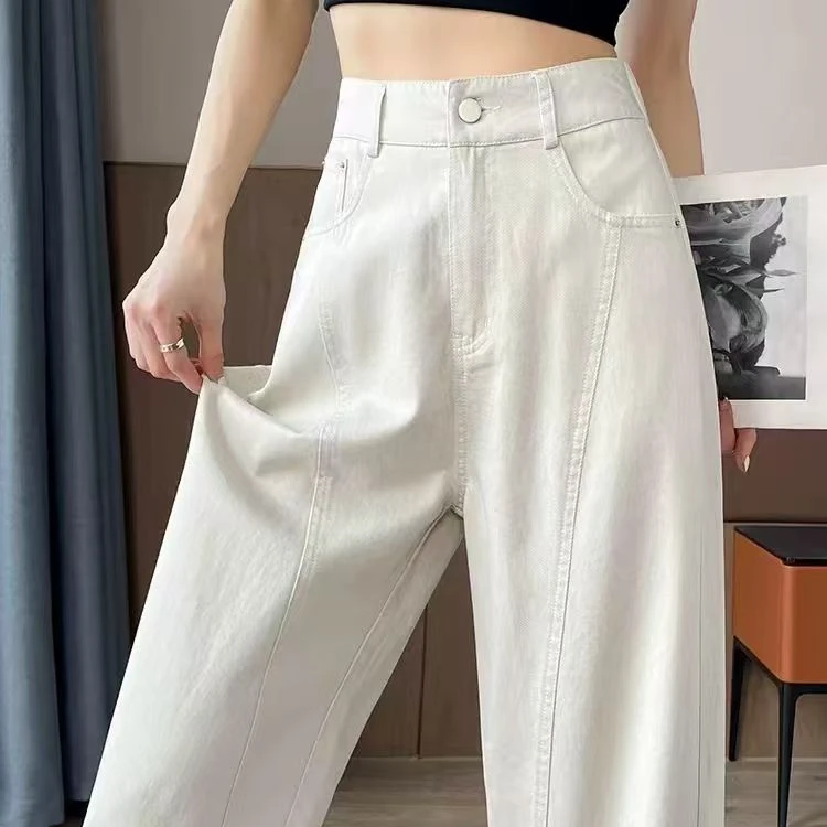【新新子】高个子牛仔裤女夏2025新款高级感薄款高腰垂感直筒裤