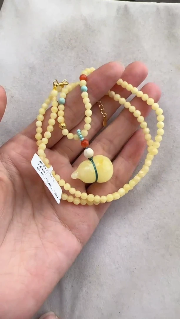 【闪购商品】琥珀裸石未镶嵌10116154-套链