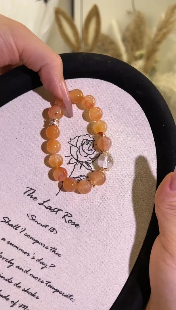 水晶手链未镶嵌胶花玛瑙