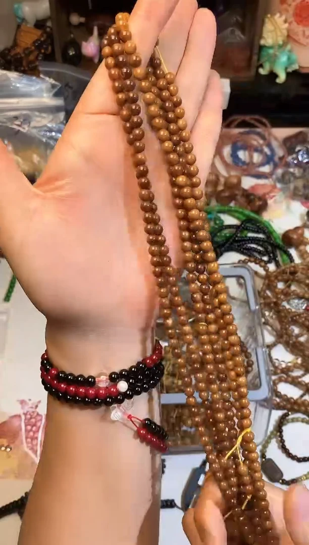 非洲檀香手串/手链库克卡6多圈半成品108+6颗