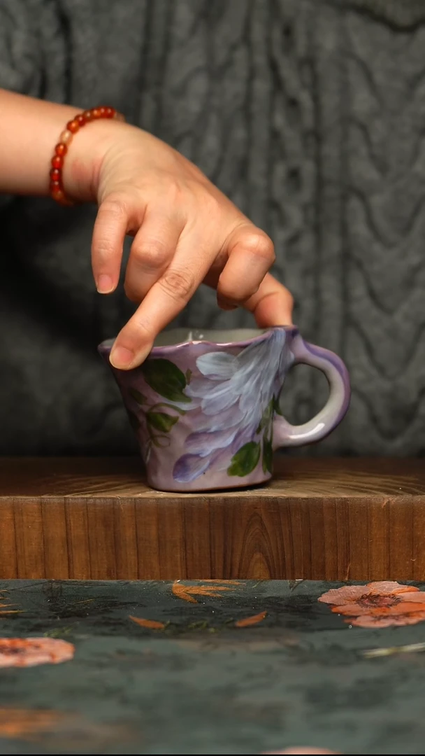 瓷片釉下彩手工手绘同款陶器
